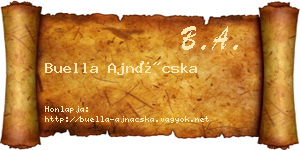 Buella Ajnácska névjegykártya
